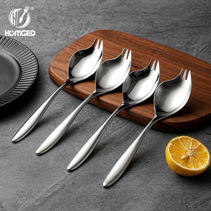 Cuillère à salade et pâtes moderne en acier inoxydable 316 à long manche, plaquée argent, poli miroir, résistante à la chaleur, compatible lave-vaisselle, usage domestique - Product Image 2