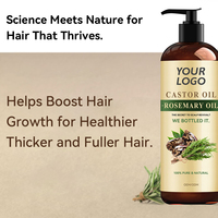 Produit de soin capillaire de qualité supérieure Huile de ricin biologique naturelle Huile de romarin Huile essentielle pure à partir de graines Favorise la croissance des cheveux