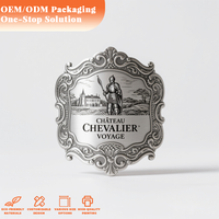 Matériau en métal souple de luxe personnalisé 3D en relief or étiquette autocollant chaud populaire étanche parfum aluminium étiquette