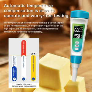 Medidor de <span class=keywords><strong>pH</strong></span> 2 em 1 para Vendas de Fábrica 2026, Caneta de Teste de <span class=keywords><strong>pH</strong></span> e Temperatura para Água/Alimentos/Cosméticos/Frutas com Luz de Fundo para Medição de Acidez - Product Image 4