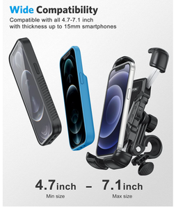 Verstelbare 360° draaibare 4-klauw flexibele schokbestendige telefoonhouder voor motorfiets/motor met stuurbevestiging - Product Image 4