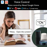 Système de rail motorisé intelligent Tuya Smart Life Wifi Zigbee pour rideaux électriques, compatible Google Assistant et Alexa, pour bureau