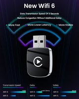 Adaptateur USB CarPlay filaire vers sans fil CarPlay et Android Auto |   Boîte d'interface multimédia pour voiture intelligente |   Connexion automatique rapide