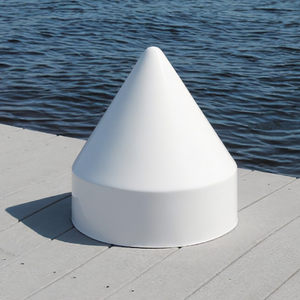 White/Black Color Pe 18" <strong>Piling</strong> Cap for Marine Floating <strong>Dock</strong> - Product Image 4