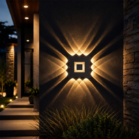 Applique murale LED moderne en aluminium, étanche IP65, 3500K, pour extérieur et intérieur, idéale pour jardin, cour, balcon, allée, décoration