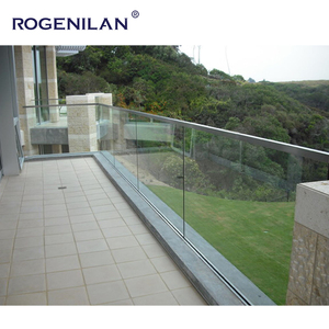 Pagar Kaca Tanpa Bingkai Berbahan Aluminium <span class=keywords><strong>U</strong></span>-<span class=keywords><strong>Channel</strong></span> Tahan Korosi untuk Apartemen, Pegangan Tangga, dan Balustrade - Product Image 3