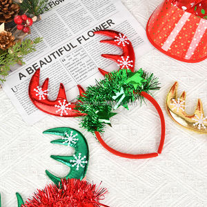 جودة عالية قبعات عيد الميلاد طوق شعر أحمر أخبار الحلي للزينة الاحتفالية - Product Image 4