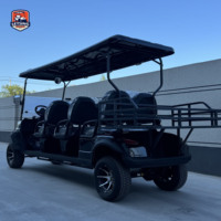 Voiturette de golf électrique personnalisée 6 places 72V avec pneus tout-terrain de 14 pouces certifiée CE EEC