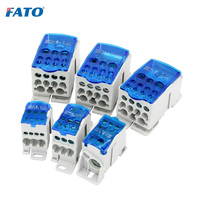 FATO FTUKK boîte de jonction unipolaire Rail Din barre omnibus 80/125/160/250/400/500A bornier de connecteur de Distribution de vis de puissance