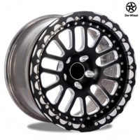 Jantes en alliage forgé DW Black Multi Spoke 5x120 6x139.7 5x114.3 17 18 19 20 pouces pour BMW Nissan GT-R
