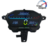 Untuk Honda Click 125 V2/v3 Click150 Versi LED Merah Biru Speedometer Digital Lengkap Tachometer Digital LED