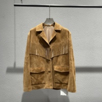 Veste bomber pour femme à franges, en daim, grande taille, avec pompons – Nouvelle collection