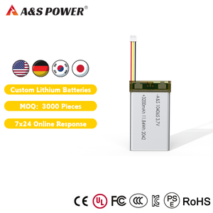 Batterie au lithium polymère 3,7 V 3200 mAh du fabricant 104065 pour produits électroniques grand public - Product Image 1