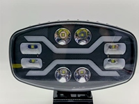 Feux de travail LED Combo Beam 4x4 9 pouces, projecteur automobile étanche en aluminium 12V, lampe de camion tout-terrain, 6500K blanc ambre, lampe de position LED