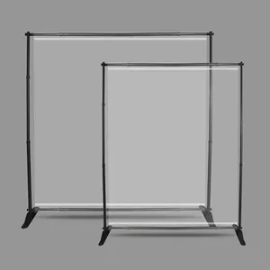 Handel Tonen Telescoop Achtergrond Display Stand,Giant Transparant Vrijstaande Niezen Guard, Stap En Herhaal Banner Stand