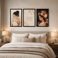 OEM ODM Personnalisé 18*12in*3pcs Décoration Murale Art Photo Impression sur Toile Tableau Flottant Encadré pour Salon