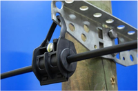 Support de fixation transversal en acier galvanisé CT8 pour câble électrique, conception haute résistance, supports d'attache à terminaison fixe, poteau de haute qualité