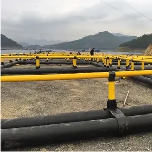 Aquicultura elenco lagosta peixe caranguejo armadilha trampa para fezes vieira lanterna HDPE tubo quadro flutuante fazenda net gaiola