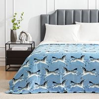 Couverture de lit occidentale personnalisée en usine, taille Queen, hiver, tissée, de luxe, imprimée, simple couche, en polaire pelucheuse, 100% polyester, lavable en machine