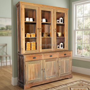 Estantería de gabinete mueble de madera de teca antigua reciclada, mueble regenerado Indonesia - Product Image 3
