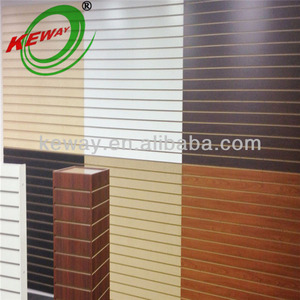 Precio de fábrica Keway 15mm 18mm Ranurado Groove Slatwall Mdf Paneles para estantes de exhibición - Product Image 2