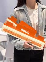 Boîte rectangulaire personnalisée avec poignée pour bâtonnets de croissants longs, pâtons de pâte feuilletée, rouleaux Yaki, baguettes, pains à hot-dogs, gâteaux, biscuits