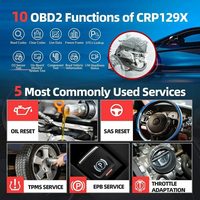2022 X431 Crp129x Obd2 Escáner Lector de código automático Obd Herramienta de diagnóstico Actualización de Crp129
