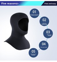 Capuche de plongée en néoprène 3mm/5mm Capuche extensible durable pour la plongée en apnée, le kayak, le surf, le canoë, les sports nautiques