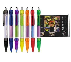 Promotionele Pen Met Trek Papier Plastic Giveaway Banner Pen