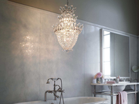 Lustre moderne américain de luxe en cristal K9 de grande taille pour salle de bain, plafond haut, villa, hôtel, hall d'entrée
