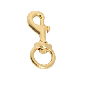 Nuovo Moschettone Girevole a Molla con Chiusura Rapida in Ottone Lucido per Guinzagli per Cani, 14*77mm, Accessori per Yacht e Barche - Product Image 5