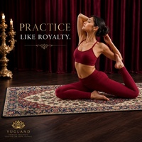 Tapete de Yoga Yugaland Vinyasa Pro de Gamuza, 183*68cm, Base de Caucho Natural para Hot Yoga