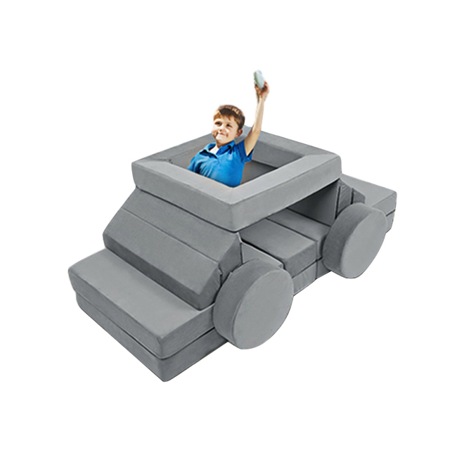 Infinitely Modular Foam Building Blocks Configurable Sectional Play Couch for Babies and Kids