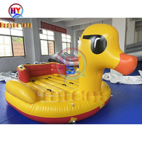 Bateau remorquable à eau le plus durable commercial bateau de canard jaune gonflable canapé flottant canapé d'eau bateau de ski nautique à vendre