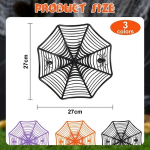 Conteneur en plastique réutilisable style toile d'araignée pour bonbons d'Halloween, idéal pour le rangement des friandises de la fête des démons - Product Image 2