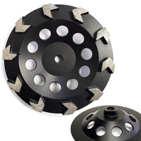 Disque de meulage diamanté à double rangée segmenté turbo de 4 pouces pour béton et pierre