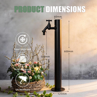 Robinet vertical en acier inoxydable antigel pour jardin, fontaine d'extérieur en cuivre pour arrosage de cour
