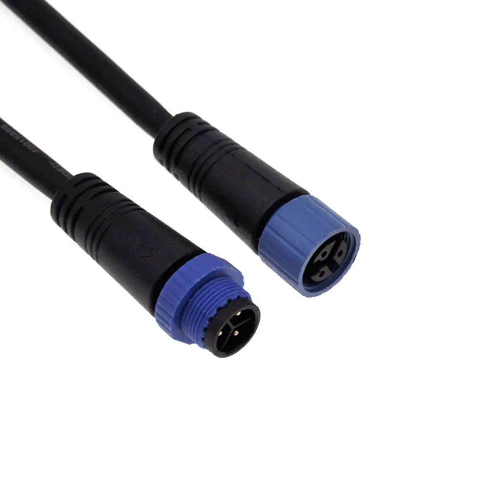 Cable Connector Ip68 Factory IP68 Terminals LED Power Watertight CE UL Certificated Conector Cable Waterproof 2 Pin M15 Connector