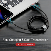 Câble de Charge USB-C Tressé 2M 5V 3A, Charge Rapide, pour Baseus