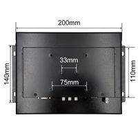 Mini Monitor de panel industrial cuadrada de pantalla táctil resistiva de 10/10,1 pulgadas para caja de metal de ordenador integrada de Marco abierto 4:3