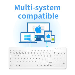 Nuevo Teclado Inalámbrico de Membrana a Prueba de Agua de Tres Modos para Uso Hospitalario con Intercambio en Caliente y Compatibilidad con Escritorio - Product Image 3