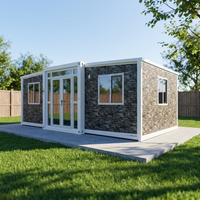 Maisonnette Modulaire Préfabriquée Haut de Gamme 40 pieds, Pliable et Extensible, Respirante, Style Ferme, pour École ou Villa