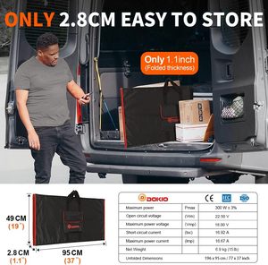 <span class=keywords><strong>DOKIO</strong></span> Livraison Gratuite Meilleures Ventes Système Solaire Flexible Pliable <span class=keywords><strong>300W</strong></span> 320W Énergie Solaire Kit Solaire Camping en Plein Air - Product Image 2