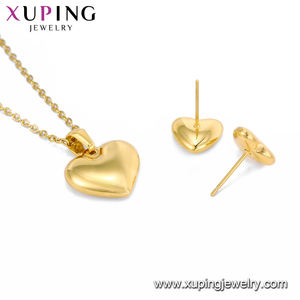 S-406 xuping תכשיטים אופנה אופנה פופולרי אלגנטי תוסס יומיומי מתנה רומנטית לב רומנטי לב נירוסטה 24 קראט - Product Image 5