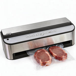Machine de mise sous vide automatique OEM -80Kpa Sous Vide pour la conservation des aliments secs/humides, avec <span class=keywords><strong>tuyau</strong></span> externe et coupe-sacs, scellage étanche - Product Image 1