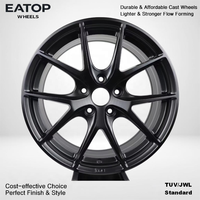 Rines de Aleación de Aluminio EATOP 5x114.3, Diseño Multirradio, Acabado Negro Mate, 15-19 Pulgadas, para Flrocky Ford Mondeo Focus Taurus, Tecnología Flowforming