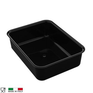 Vassoio rettangolare da banco 29,5x22 cm nero con bordi arrotondati, vassoio espositore per la conservazione - Product Image 3