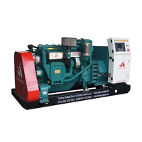 Générateur diesel marin 80 kW avec ATS, type silencieux, châssis ouvert, 440 V 50/60 Hz, principalement utilisé avec échangeur de chaleur et pompe à eau de mer