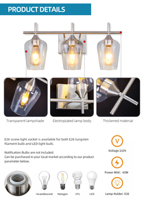 Lámpara de pared LED para interiores, decoración del hogar, lujo, clasificación IP44, impermeable, lámpara de espejo LED, luces para cuadros, para arte mural - Product Image 5