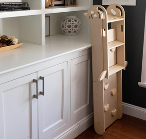 Tobogán y Escalera de Madera Plegable 2 en 1 para Niños, Rampa de Escalada de Madera de Doble Cara para Actividades en Interiores - Product Image 5